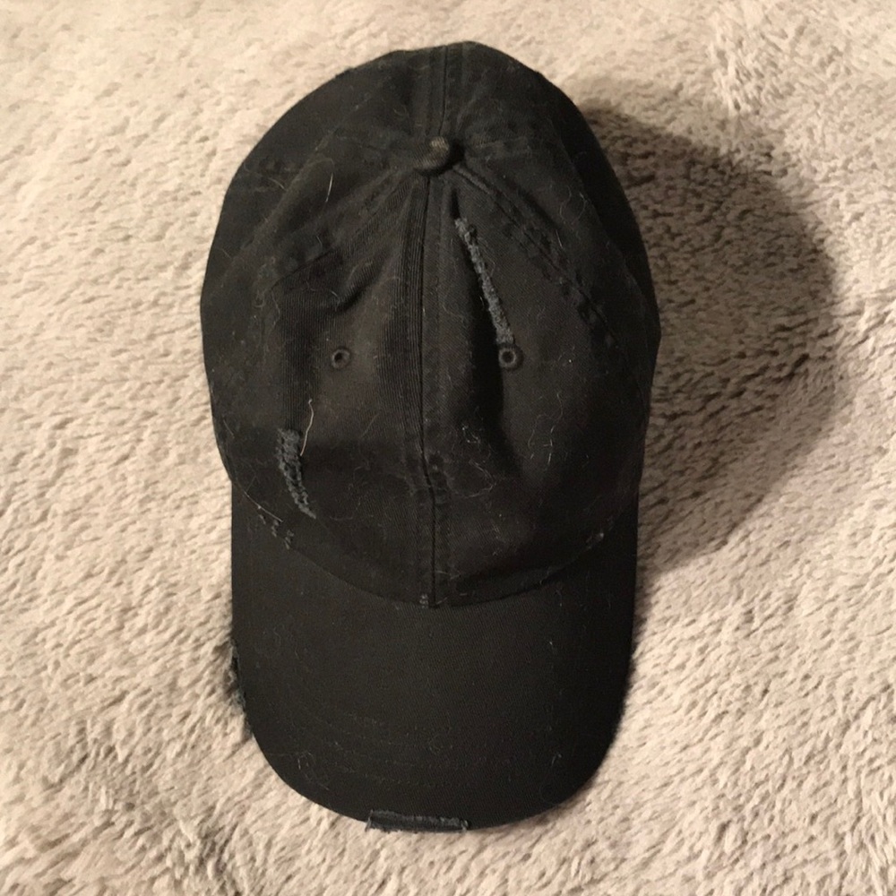 Black baseball cap hat